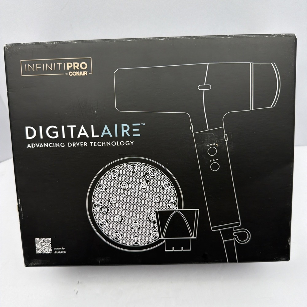 Conair InfinitiPRO DigitalAIRE Advancing Dryer Technology Hair Dryer NOB